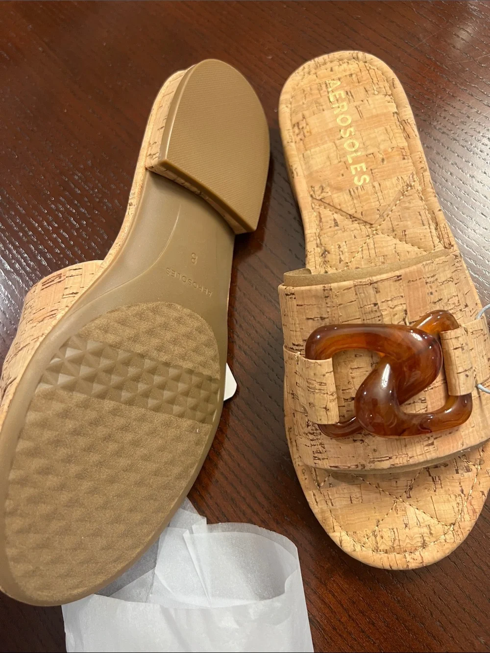 AEROSOLES Big Charm Cork Sandal